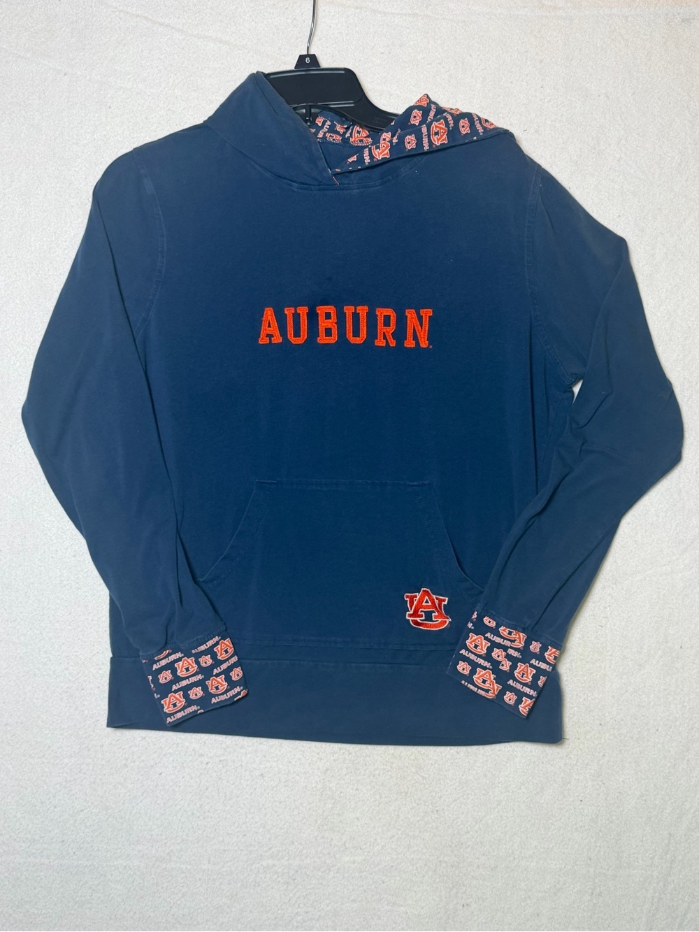 58 Sports Auburn Tigers Lightweight Hoodie Navy Blue Juniors L